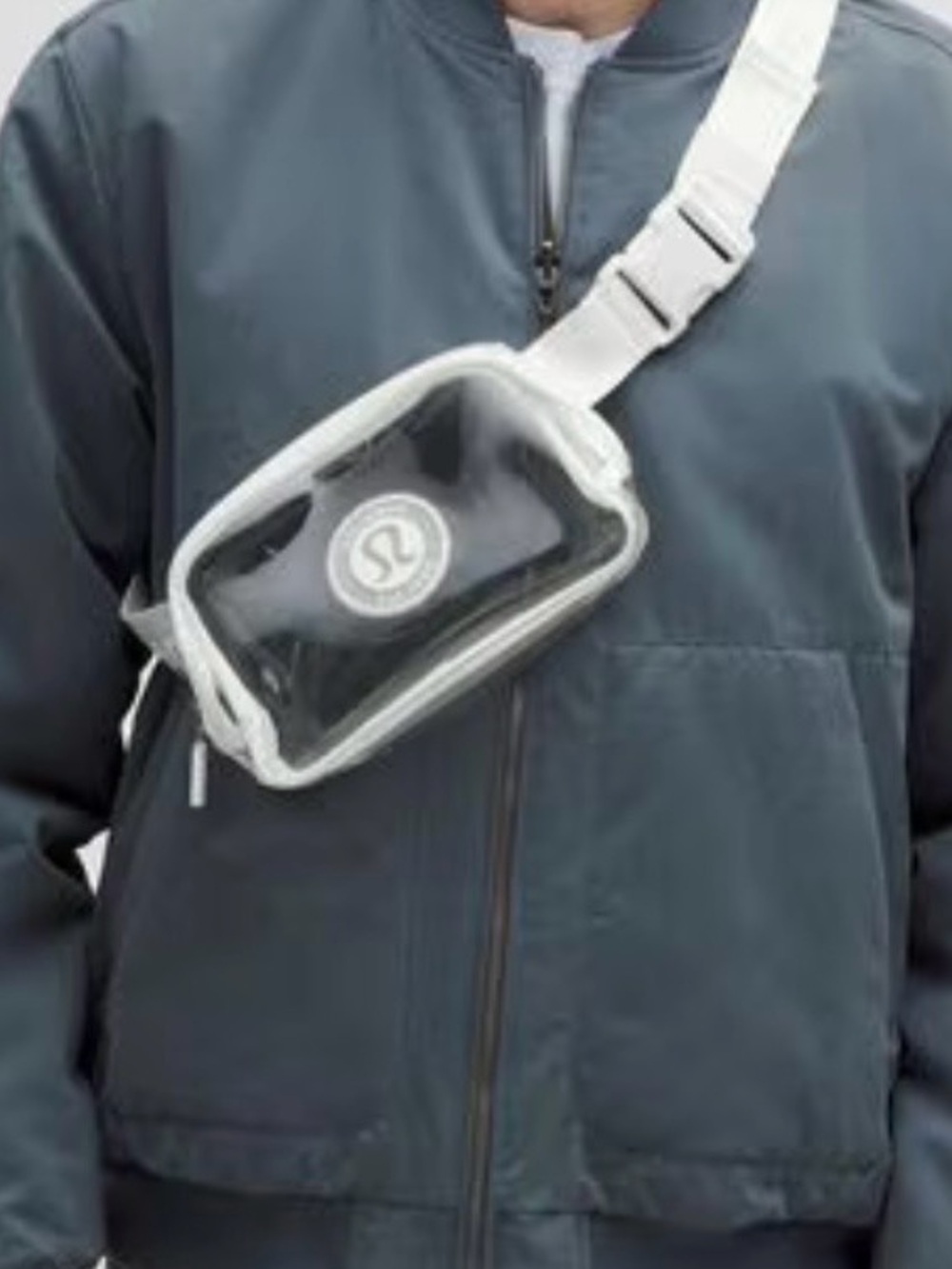 Lululemon Everywhere Belt Bag Clear White/Vapor One Size NWT and Packaging